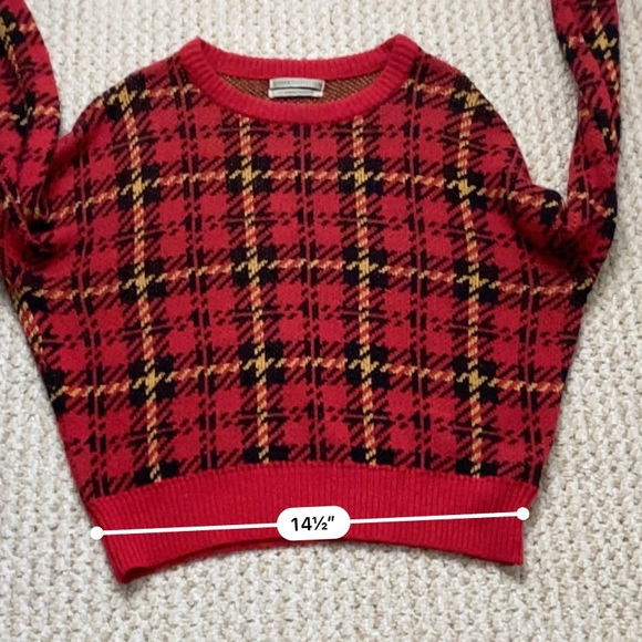 URBAN OUTFITTERS | Women’s Sweater Small Plaid Crew Neck - Picture 9 of 12